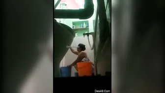 Busty Bhabhi Caught Bathing On Hidden Cam In Her Bathroom