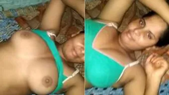 Village Babe Showing Her Big Natural Boobs To Her Lover