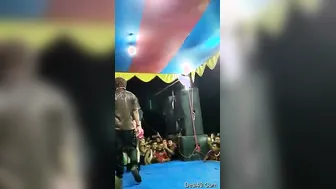 Naughty Dancer Flashing Her Pussy To The Crowd On Stage