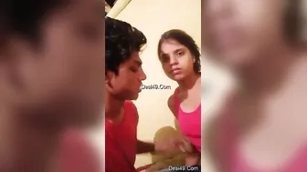 Boyfriend Coaxing His Shy GF To Reveal Her Breasts