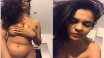 Sexy Nri Babe Flashing Her Tits During Private Video Session