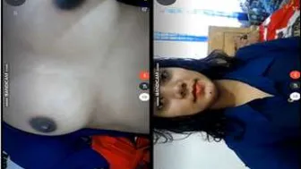 Hot Desi Slut Teasing With Her Perky Tits On Late Night Call