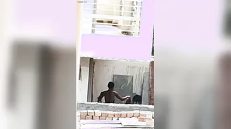 Village Wife Bathing Outdoors Caught On Camera By Hidden Watcher