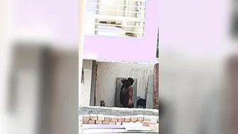 Village Wife Bathing Outdoors Caught On Camera By Hidden Watcher