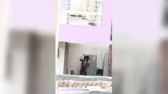 Village Wife Bathing Outdoors Caught On Camera By Hidden Watcher