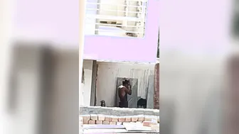 Village Wife Bathing Outdoors Caught On Camera By Hidden Watcher