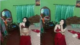 Desi GF Stripping Naked And Showing Off On Video Call