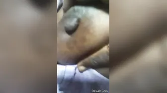 Indian Wife Moaning As Hubby Squeezes Her Soft Tits In Bed