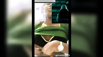 Hot GF Flashing Her Perky Boobs During Video Call Today