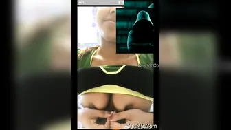 Hot GF Flashing Her Perky Boobs During Video Call Today