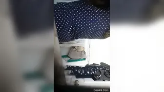 Desi Babe Getting Ready For Her Bath Teasing Before Stripping