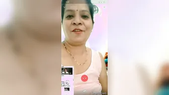 Indian Bhabhi Teasing On Video Call Showing Tits And Pussy