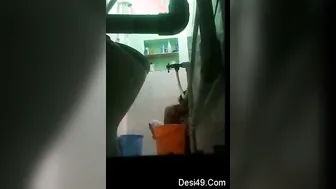 Married Woman Bathing Caught On Hidden Camera In Bathroom