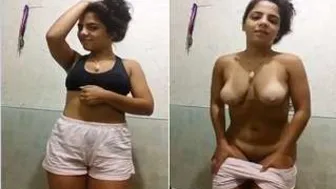 Nri GF Stripping Naked Showing Her Tits And Ass Off