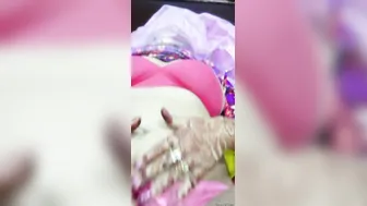 Newlywed Wife Exposing Her Soaking Wet Pussy To Her Husband