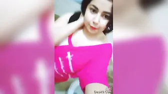 Hot Desi Girl Flaunting Her Massive Tits For The Camera
