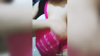 Hot Desi Girl Flaunting Her Massive Tits For The Camera