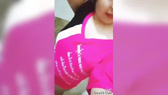 Hot Desi Girl Flaunting Her Massive Tits For The Camera