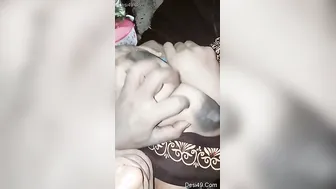 Village Bhabhi Getting Her Tits Squeezed Hard By Hubby At Home
