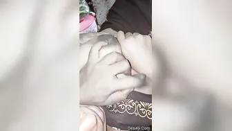 Village Bhabhi Getting Her Tits Squeezed Hard By Hubby At Home