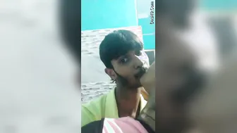 College Lovers Kissing Passionately In Their Secret Hideout