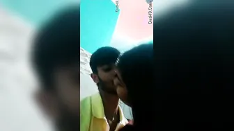 College Lovers Kissing Passionately In Their Secret Hideout