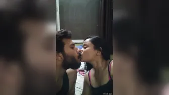 Desi Lovers Kissing And Making Out In Bedroom After Midnight