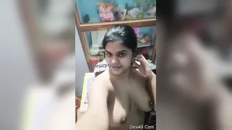 My Desi GF Showing Off Her Natural Boobs For Me First