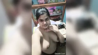 My Desi GF Showing Off Her Natural Boobs For Me First