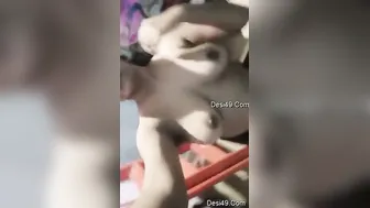 My Desi GF Showing Off Her Natural Boobs For Me First
