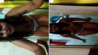 Sexy Desi Babe Bathing Naked Live On Camera For Her Followers