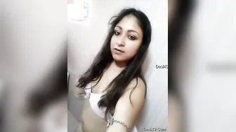 Horny Married Woman Flashing Her Tits And Pussy On Her Bed