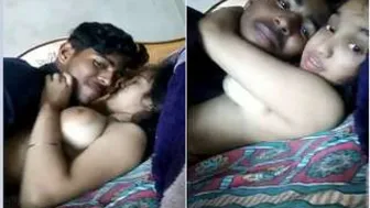 College GF Getting Her Boobs Sucked By Her Boyfriend