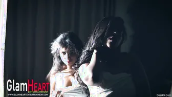 Two Desi Models Posing Nude Together During Private Shoot