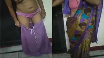 Married Bhabhi Stripping Her Saree Revealing Everything For Me