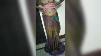 Married Bhabhi Stripping Her Saree Revealing Everything For Me