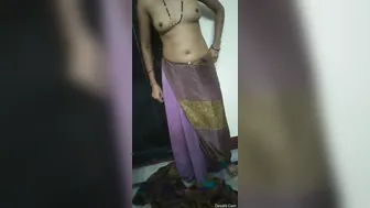 Married Bhabhi Stripping Her Saree Revealing Everything For Me