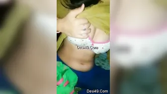 Beautiful GF Exposing Her Bare Chest For Lucky Boyfriend