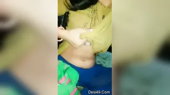 Beautiful GF Exposing Her Bare Chest For Lucky Boyfriend
