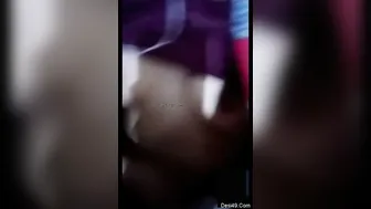 Sexy GF Stripping And Showing Tits During Video Calling