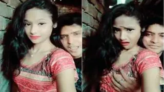 Sweet Desi Girl Getting Her Breasts Squeezed By Her Lover Hard