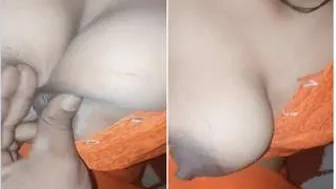 Village Wife Moaning While Hubby Gropes And Squeezes Her Boobs