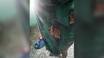 Desi Bhabhi Getting Dressed While Hubby Secretly Records Her Ass