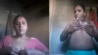 Horny Bhabhi Undressing Playing With Her Big Tits Sending Selfie