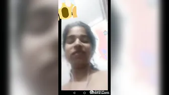 Showing Off My Big Boobs For Him During Naughty Video Call Part1