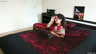 Hot Nri Bhabhi Stripping Naked Teasing Hubby With Her Body