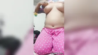 Oiling Up My GFs Big Soft Tits Making Her Moan Loud