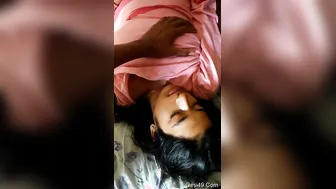 Shy GF Moaning While Lover Squeezes Her Soft Boobs