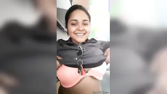 Sexy Desi Girl Showing Off Her Big Natural Tits On Camera