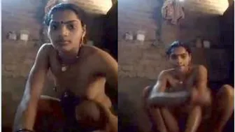 Village Bhabhi Recording Her Bathing Video For Her Lover